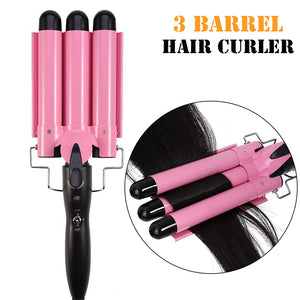 Triple Curling Iron 3 Barrel Hair Curler Crimp Big Wave Hair Waver Styling Tools Curling Wand Curl Machine Corrugation for Hair