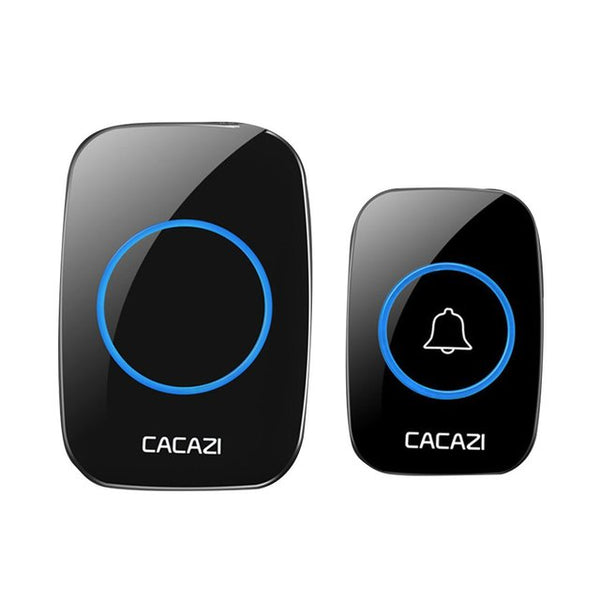 CACAZI Wireless Waterproof Doorbell 300m Range US EU  Plug Home Intelligent Door Bell Chime 1 2 Button 1 2 3 Receiver